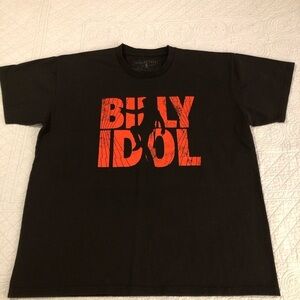 Billy Idol Barking Irons on the Bowery black t-shirt. Size XL.